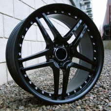 KR647R 20x8.5 ET28 20x11.0 ET28 5x112  BLACK / MATT LIP 