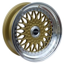 LENSO BSX 15x7.0 4x100 4x108 ET38 GOLD POLISHED