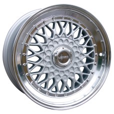 LENSO BSX 15x7.0 4x100 4x108 ET20 SILVER POLISHED
