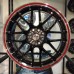 PLATIN P61 17x7.0 4x100 4x108 ET42 Black Red Polished