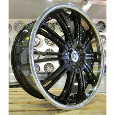 WOLFRACE VERMONT 20x8.5  BLACK + STAINLESS LIP