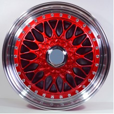 OLDSCHOOL 17x7.5 ET35 4x100 + 4x108 73.1 CANDY RED