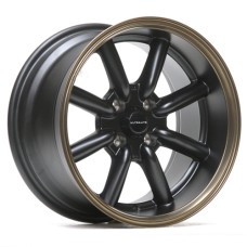 ULTB-1580-1GBBZ / ULTRALITE TB - 15x8 INCH - ET0 - 100x4 PCD - FLAT MATT BLACK / BRONZE RIM